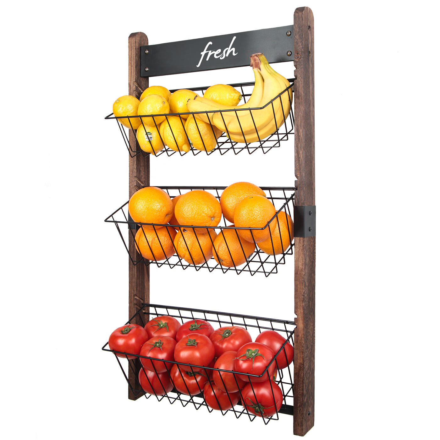Wall-mounted Storage Wire Baskets Kitchen Space-saving Fruit