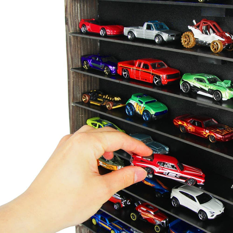 Display For Hot Wheels Diecast Car Matchbox 1/64 Wooden Unit Shelf Toy  Storage