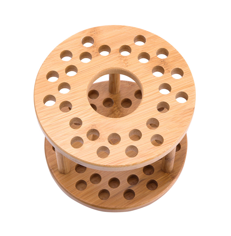 Bamboo Makeup Brush Air Drying Rack Holder with 26 Holes – J JACKCUBE DESIGN