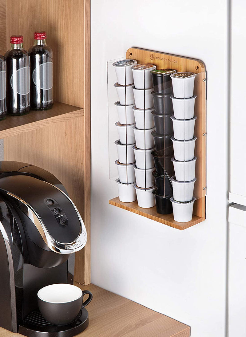 THYGIFTREE Coffee Pod Holder Wall Mount K Cup Storage Organizer for Kcup